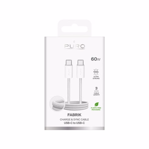 Puro Fabrik 4 240W Плетёный кабель USB-C - USB-C 1m - белый