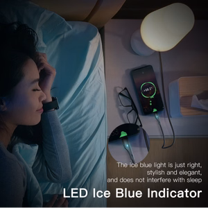 USB laidas Essager Rous juodas Lightning 100cm su LED indikatoriumi