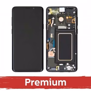 LCD Display Compatible With Samsung G965 S9 Plus with Frame / Midnight Black / OEM