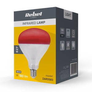 Rebel R125 infraraudonųjų spindulių lempa, 150 W, 220–240 V