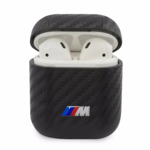 Чехол BMW PU Carbon M Collection для AirPods 1/2, чёрный