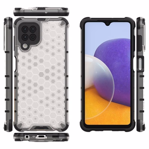 Honeycomb dėklas apsauginis su TPU buferiu Samsung Galaxy A22 4G skaidrus