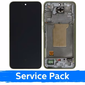LCD ekranas skirtas Samsung A356 A35 5G su rėmeliu / Lemon / (Service Pack)