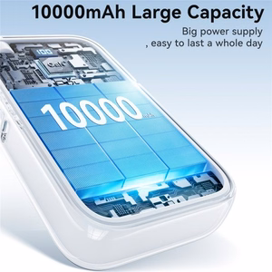 "Joyroom JR-PR2L" 10000 mAh 35 W maitinimo bankas su integruotu ištraukiamuoju USB-C kabeliu ir "Lightning" laidu - mėlynas
