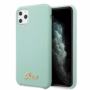 Guess GUHCN65LSLMGG iPhone 11 Pro Max зелёный/зелёный жёсткий чехол Silicone Vintage Gold Logo