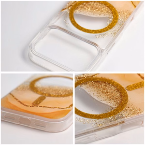 Чехол iPhone 17 Pro Max / 18 Pro Max (низкий край камеры) Golden совместимый с MagSafe золотой