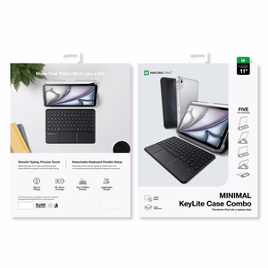 "AmazingThing" minimalus dėklas "Keylite Combo" klaviatūros dėklas "iPad Air M3" 11" - juodas