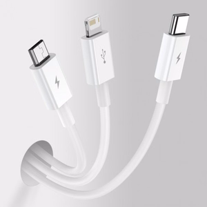 USB кабель 3в1 Baseus Superior Series, USB на micro USB / USB-C / Lightning, 3.5A, 1.5м (белый)