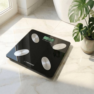 Esperanza EBS022K square electronic bathroom scale, Black