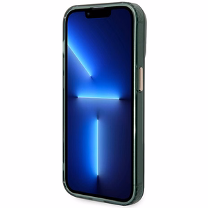 Dėklas Guess GUHMP14LHTCMA iPhone 14 Pro 6.1" žalia/chaki kietas dėklas Auksinis Kontūras Permatomas MagSafe