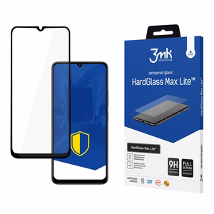 Grūdintas stiklas 3mk HardGlass Max Lite su juodu rėmeliu Xiaomi Redmi 13C 5G