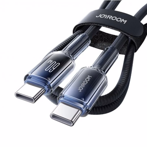 Кабель Joyroom S-A42 Crystal-Clear Series 60W USB-C - USB-C 1,2 м - чёрный