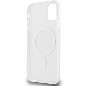 DKNY IML mono ir juostos magnetinis dėklas iPhone 11 / Xr - rožinis