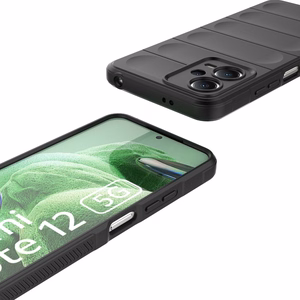 Magic Shield dėklas telefonui Xiaomi Redmi Note 12 5G / Poco X5 5G lankstus šarvuotas dėklas juoda