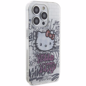 Hello Kitty IML Kitty on Bricks Graffiti dėklas, skirtas iPhone 14 Pro Max, baltas