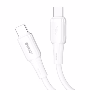 USB kabelis Bwoo (X329CC) "USB-C to USB-C" (65W) 1m baltas
