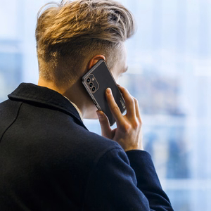 Dux Ducis Yolo elegantiškas dėklas telefonui iš ekologiškos odos Samsung Galaxy A13 5G juodas