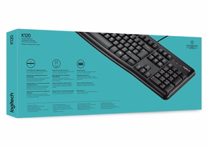 Logitech/LOGI K120 for Business laidinė USB klaviatūra, International (US), juoda OEM