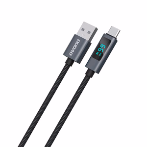 Dudao L7T Кабель USB-A - USB-C 66W с LED-дисплеем 1m - чёрный
