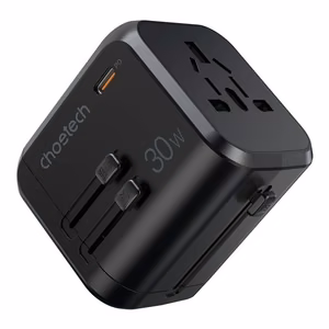 Universal Travel Charger Choetech PD5008 30W USB-C/3xUSB-A black
