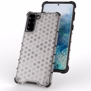 Korinio dizaino dėklas šarvuotas dangtis su geliniu rėmeliu Samsung Galaxy S22 + (S22 Plus) mėlynas
