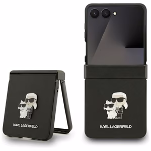 KARL LAGERFELD чехол для SAMSUNG Z Flip7 KLHCZF7SAPKCNPK (Saffiano KC PIN) чёрный