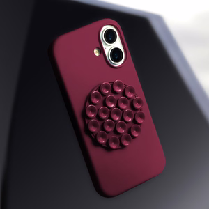 Silikoninis Stick dėklas for iPhone 16 6,1" kaštoninė