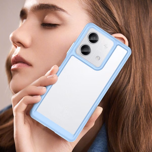 Kosmoso dėklas su geliniu rėmeliu telefonui Xiaomi Redmi Note 13 Pro - mėlynas