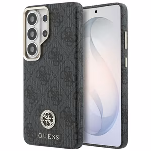Guess чехол 4G Rhinestone Round Logo MagSafe для Samsung Galaxy S26 Ultra чёрный