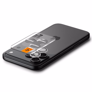 Spigen Optik Pro GLAS.TR „EZ FIT“ kameros dangtelis 2 dalių rinkinys iPhone 16 Pro / Max / 17 Pro / Max - sidabrinis