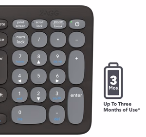 ZAGG Pro Keyboard Mid Size-Charcoal-Nordic (wireless charging on mat)