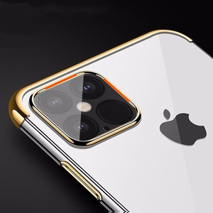 Clear Color Case Gel TPU elektroplokštės rėmo dangtelis Samsung Galaxy A22 4G raudonas