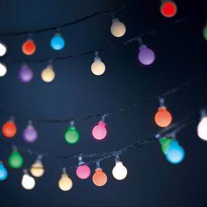 Гирлянда солнечная LED FROSTED BALLS SFB62 6,5m 30 шариков разноцветная Forever Light