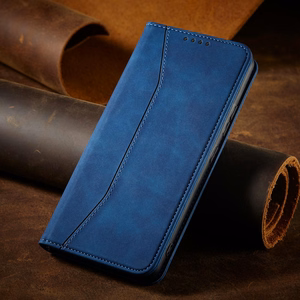 Magnet Fancy Case чехол для Samsung Galaxy S22 + (S22 Plus) кошелёк-чехол с держателем для карт синий