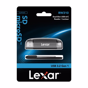 Lexar LRW310X Dual USB-A/C micro SD, SD USB 3.1 atminties kortelių skaitytuvas