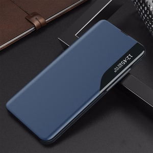 Eco Leather View dėklas su atverčiamu dangteliu ir stovo funkcija Samsung Galaxy S22 + (S22 Plus) mėlynas