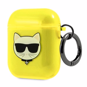 Karl Lagerfeld Choupette Case for AirPods 1/2 - Yellow