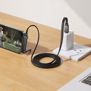 Кабель с креплением USB C на USB C PD 60W Hoco 1,2 m U150 Exquisite черный