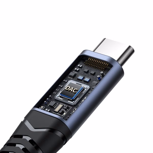2‑in‑1 garso adapteris Joyroom SY-C02 Type-C į 3.5mm + Type-C (juodas)