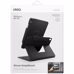 Uniq Rovus Snapmount Magnetic 360 Rotating Detachable case for iPad Air 13" 2024 / 2025 - black