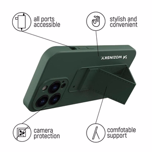 Wozinsky Kickstand Case силиконовый чехол с подставкой для Xiaomi Redmi Note 11 Pro черный