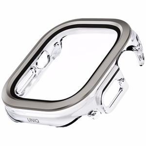 Uniq Voute dėklas su grūdintu stiklu Apple Watch Ultra 49 mm - sidabrinis