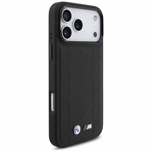BMW M Quilted Logo MagSafe dėklas telefonui iPhone 17 Pro Max - juodas