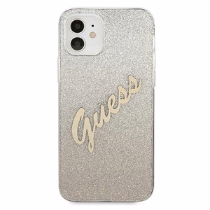 Guess GUHCP12SPCUGLSGO iPhone 12 mini 5.4" gold/gold hardcase Glitter Gradient Script