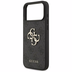 Guess PU 4G Metal Logo case for Apple iPhone 18 Pro Max, Grey