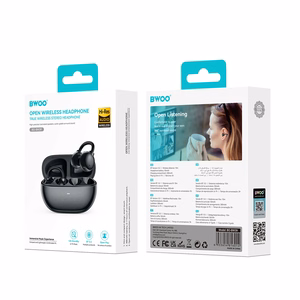 BWOO Bluetooth earphones BW39 TWS for running black