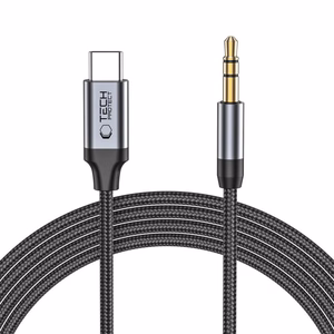 Tech-Protect UltraBoost аудио кабель USB-C 3.5mm mini jack 1м - чёрный