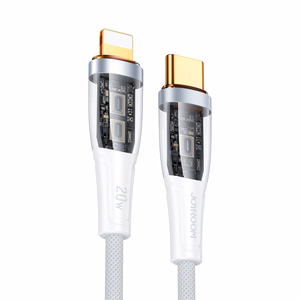 Joyroom Star-Cloud Series A3 USB-C / Lightning kabelis 20W 1.2m su išmaniu jungikliu - baltas