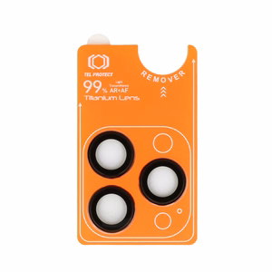 Tempered glass Tel Protect Titanium Lens 99% AR on camera for Iphone 13 Pro/13 Pro Max black (lens 3 pcs)