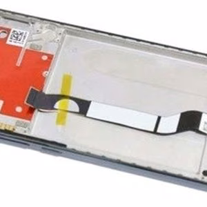 LCD ekranas Xiaomi Redmi Note 8T su lietimui jautriu ekranu su rėmu baltas originalus (service pack)